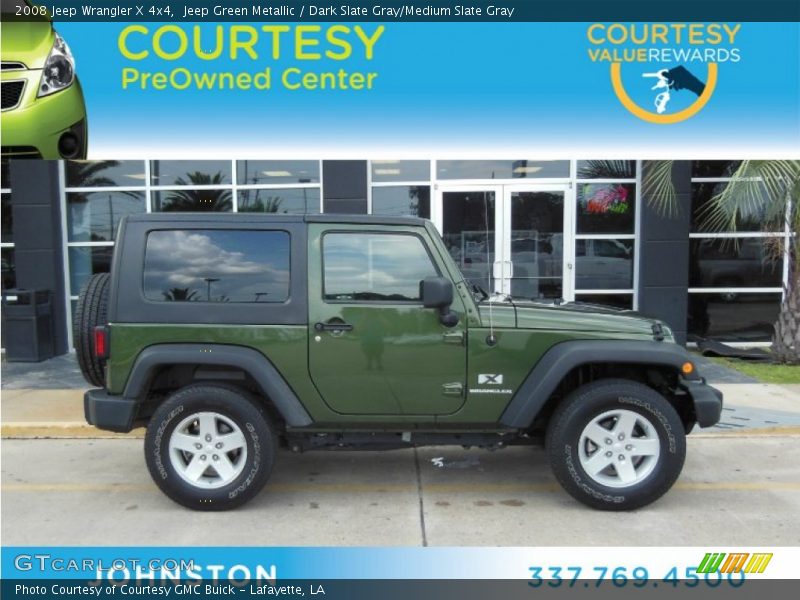 Jeep Green Metallic / Dark Slate Gray/Medium Slate Gray 2008 Jeep Wrangler X 4x4