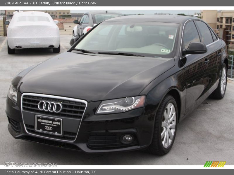 Brilliant Black / Light Grey 2009 Audi A4 2.0T Sedan