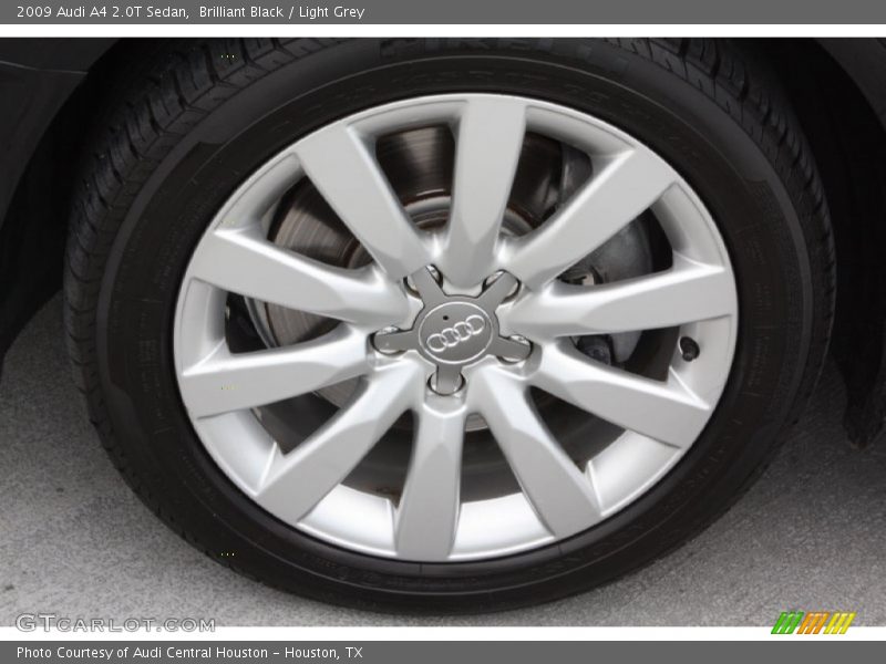 Brilliant Black / Light Grey 2009 Audi A4 2.0T Sedan
