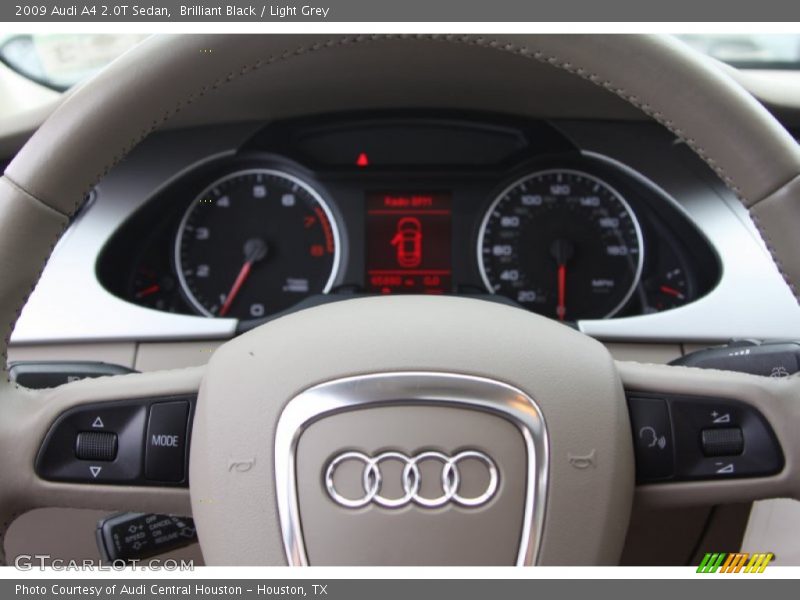 Brilliant Black / Light Grey 2009 Audi A4 2.0T Sedan