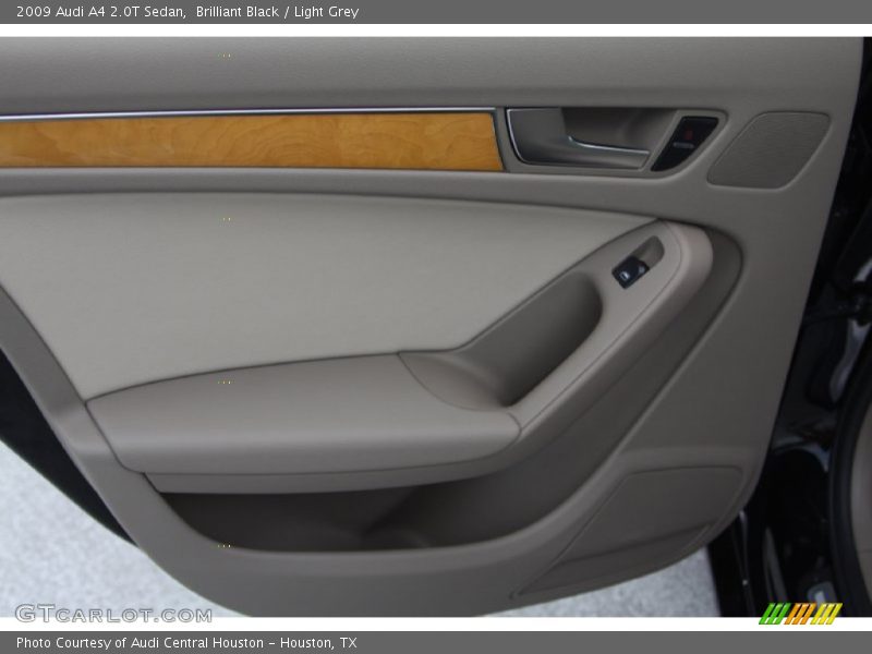 Brilliant Black / Light Grey 2009 Audi A4 2.0T Sedan