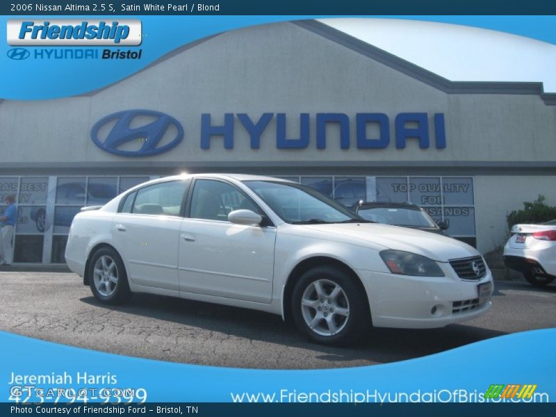 Satin White Pearl / Blond 2006 Nissan Altima 2.5 S