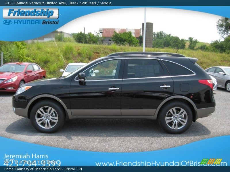 Black Noir Pearl / Saddle 2012 Hyundai Veracruz Limited AWD