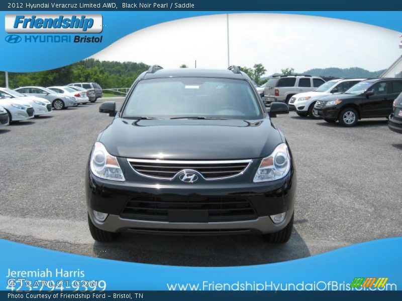 Black Noir Pearl / Saddle 2012 Hyundai Veracruz Limited AWD