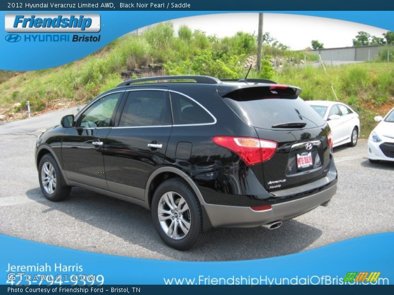 Black Noir Pearl / Saddle 2012 Hyundai Veracruz Limited AWD