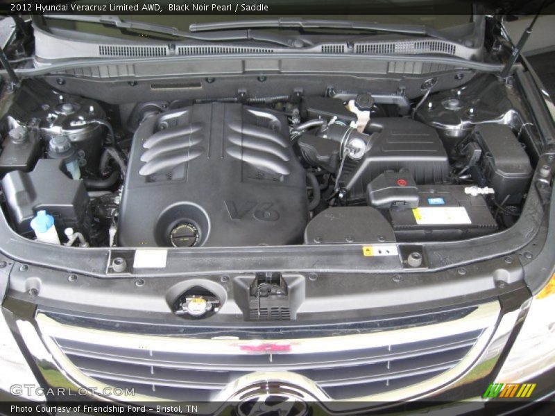 Black Noir Pearl / Saddle 2012 Hyundai Veracruz Limited AWD