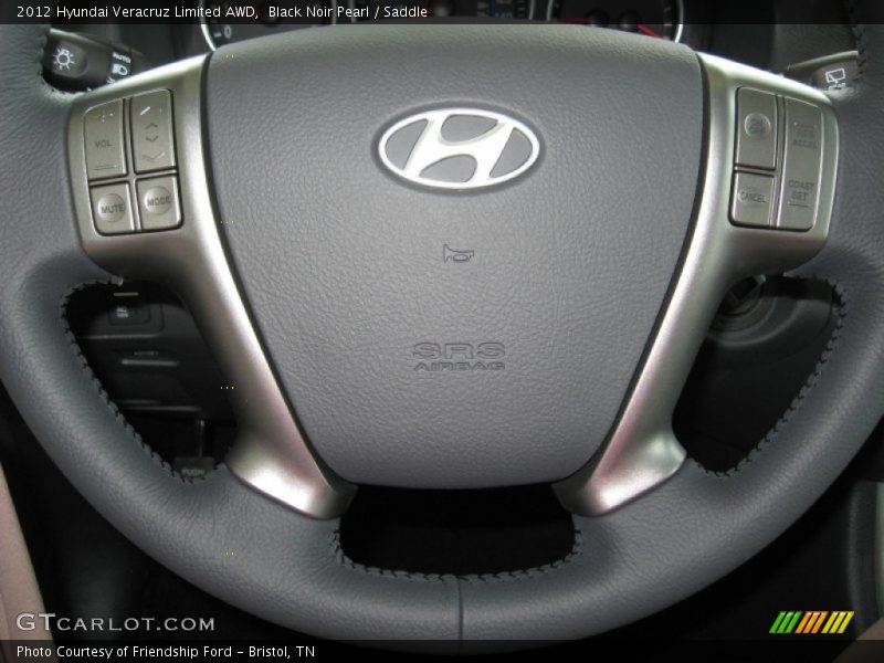 Black Noir Pearl / Saddle 2012 Hyundai Veracruz Limited AWD