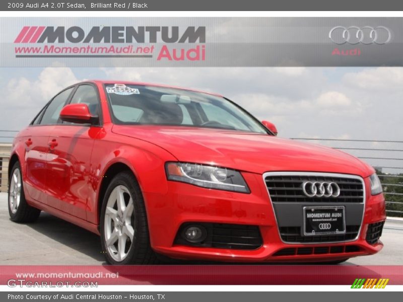 Brilliant Red / Black 2009 Audi A4 2.0T Sedan