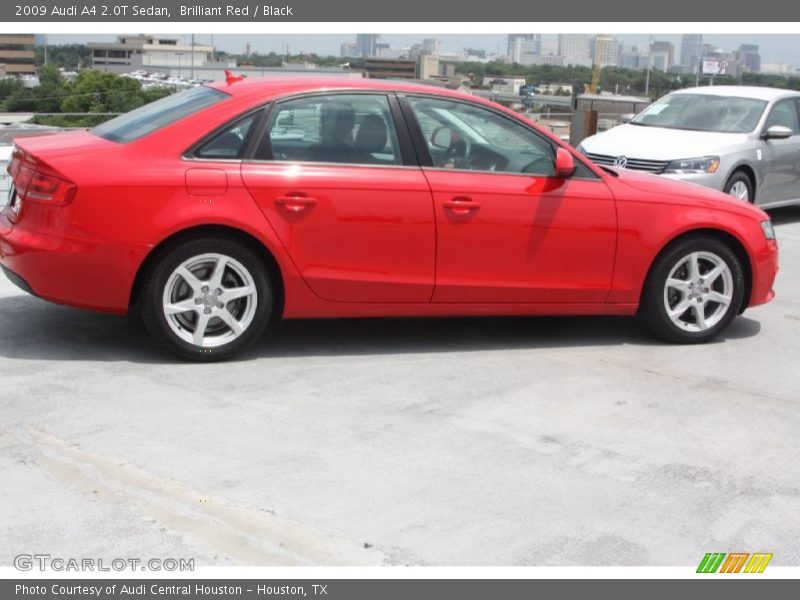 Brilliant Red / Black 2009 Audi A4 2.0T Sedan