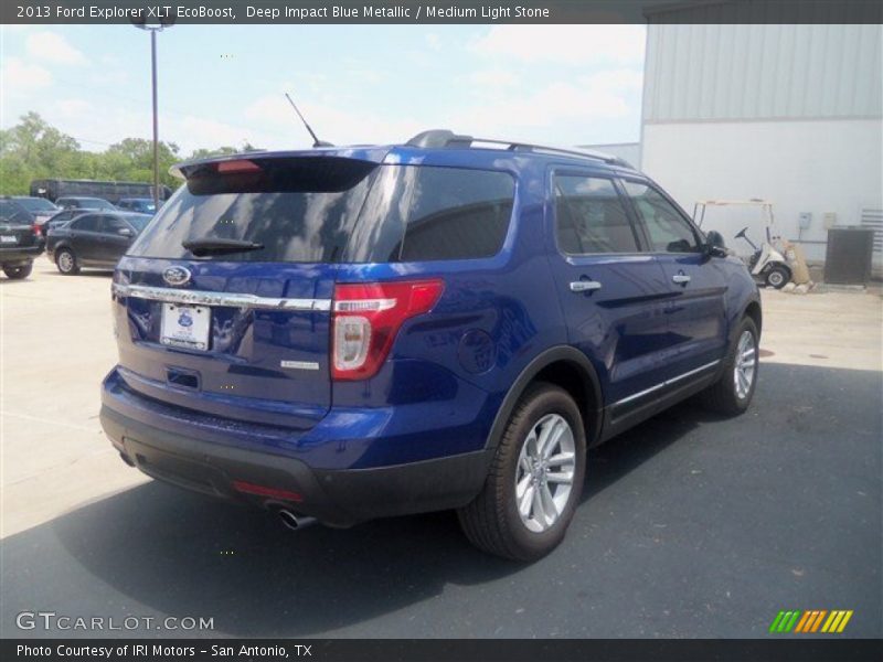 Deep Impact Blue Metallic / Medium Light Stone 2013 Ford Explorer XLT EcoBoost