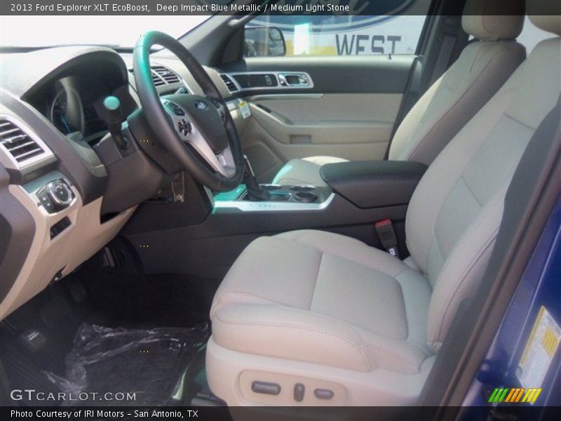Deep Impact Blue Metallic / Medium Light Stone 2013 Ford Explorer XLT EcoBoost