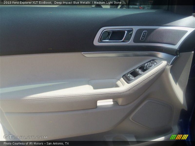 Deep Impact Blue Metallic / Medium Light Stone 2013 Ford Explorer XLT EcoBoost