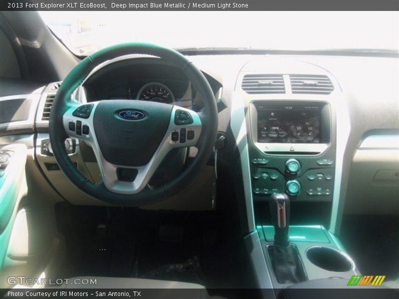 Deep Impact Blue Metallic / Medium Light Stone 2013 Ford Explorer XLT EcoBoost