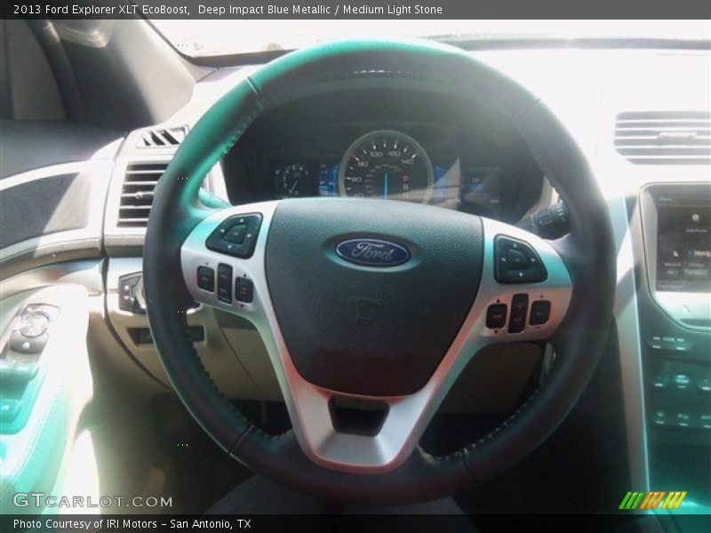 Deep Impact Blue Metallic / Medium Light Stone 2013 Ford Explorer XLT EcoBoost