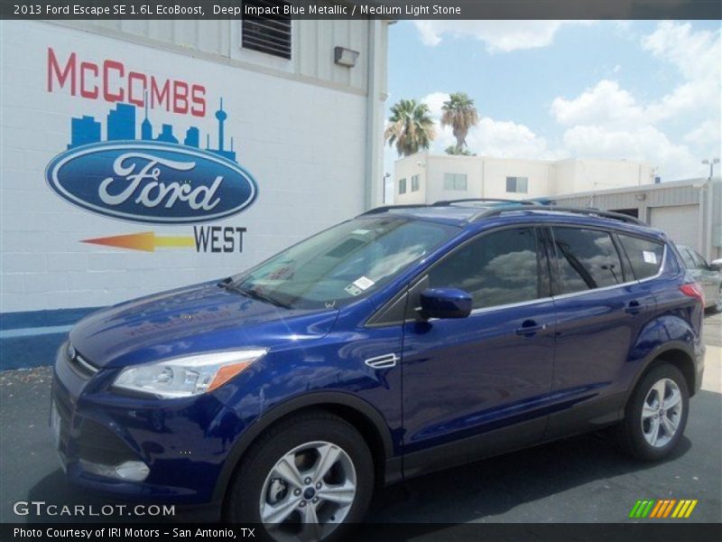 Deep Impact Blue Metallic / Medium Light Stone 2013 Ford Escape SE 1.6L EcoBoost