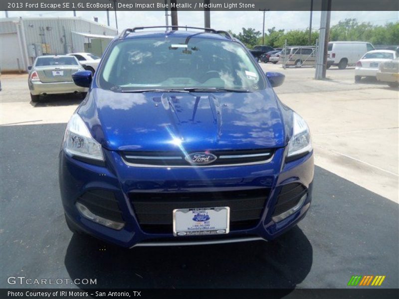 Deep Impact Blue Metallic / Medium Light Stone 2013 Ford Escape SE 1.6L EcoBoost