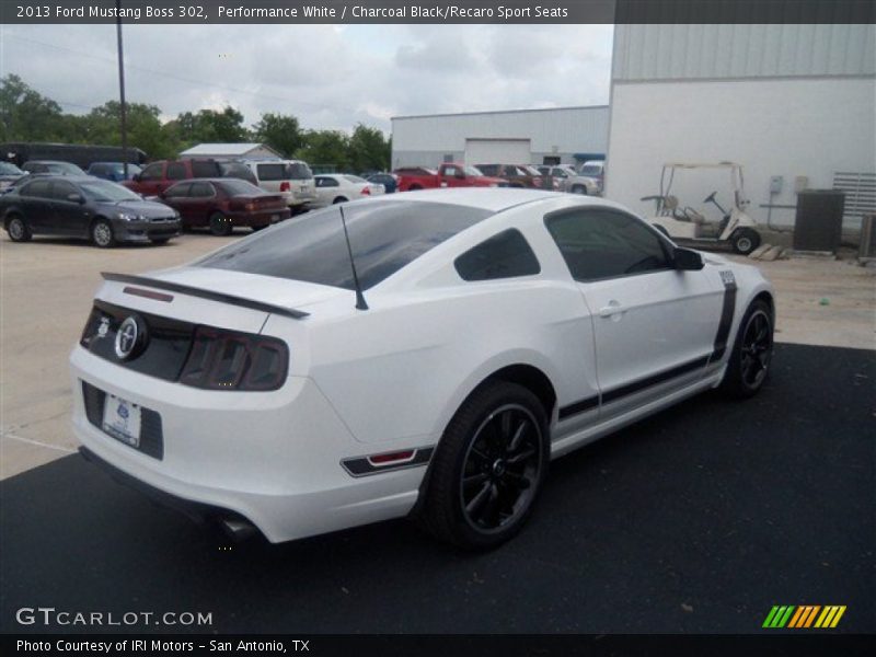Performance White / Charcoal Black/Recaro Sport Seats 2013 Ford Mustang Boss 302