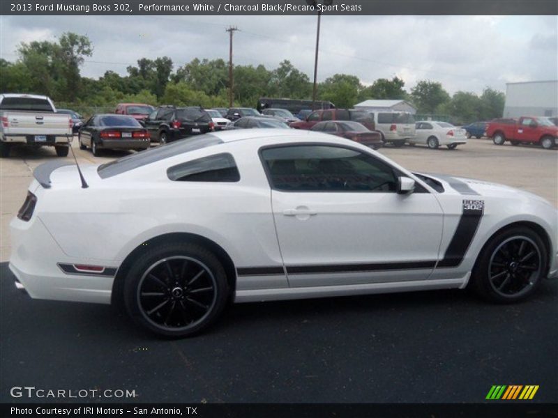 Performance White / Charcoal Black/Recaro Sport Seats 2013 Ford Mustang Boss 302