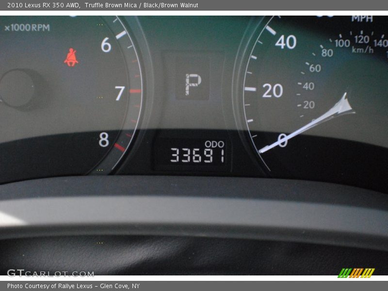 Truffle Brown Mica / Black/Brown Walnut 2010 Lexus RX 350 AWD