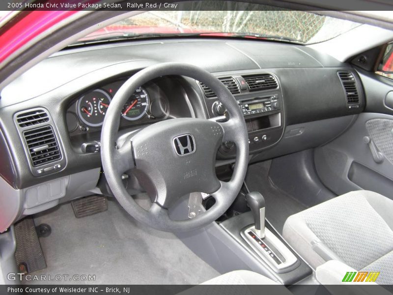 Rallye Red / Gray 2005 Honda Civic Value Package Sedan