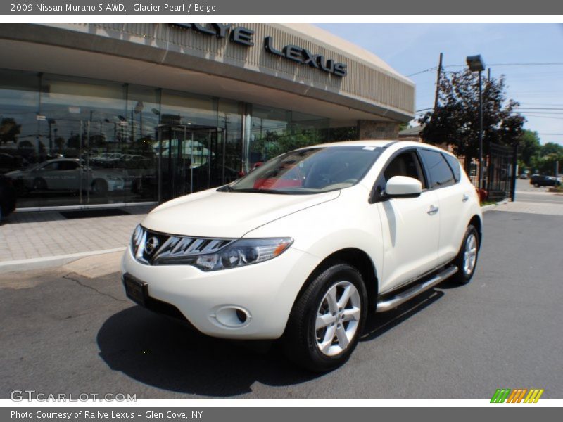 Glacier Pearl / Beige 2009 Nissan Murano S AWD