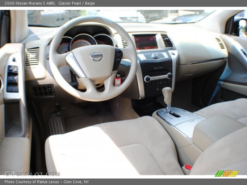 Glacier Pearl / Beige 2009 Nissan Murano S AWD