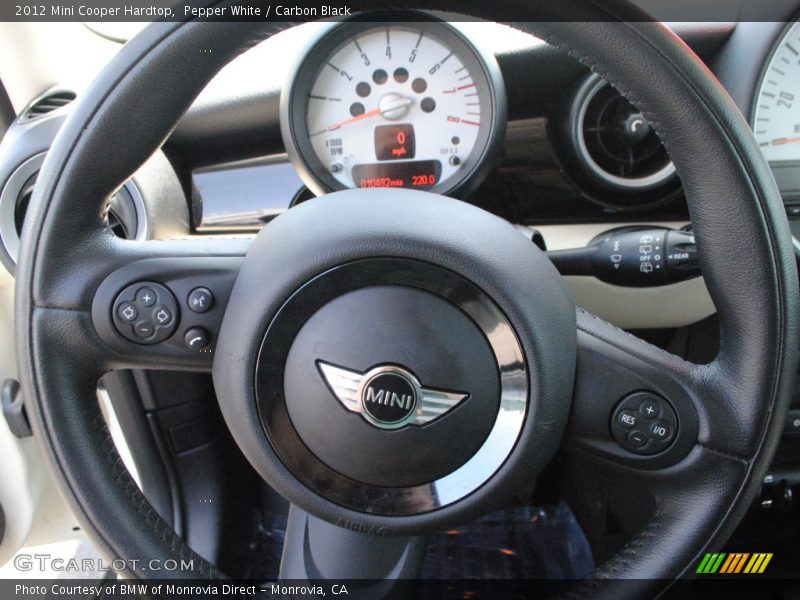 Pepper White / Carbon Black 2012 Mini Cooper Hardtop