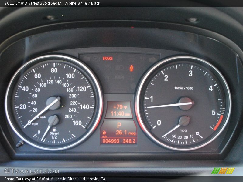 Alpine White / Black 2011 BMW 3 Series 335d Sedan
