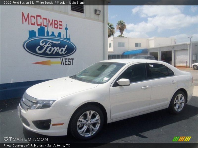 White Suede / Medium Light Stone 2012 Ford Fusion SE