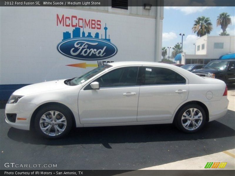 White Suede / Medium Light Stone 2012 Ford Fusion SE