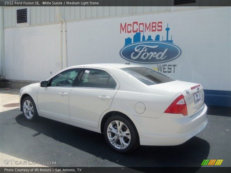 White Suede / Medium Light Stone 2012 Ford Fusion SE