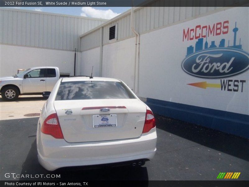 White Suede / Medium Light Stone 2012 Ford Fusion SE