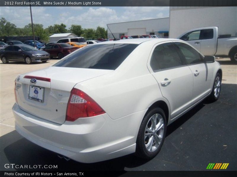 White Suede / Medium Light Stone 2012 Ford Fusion SE