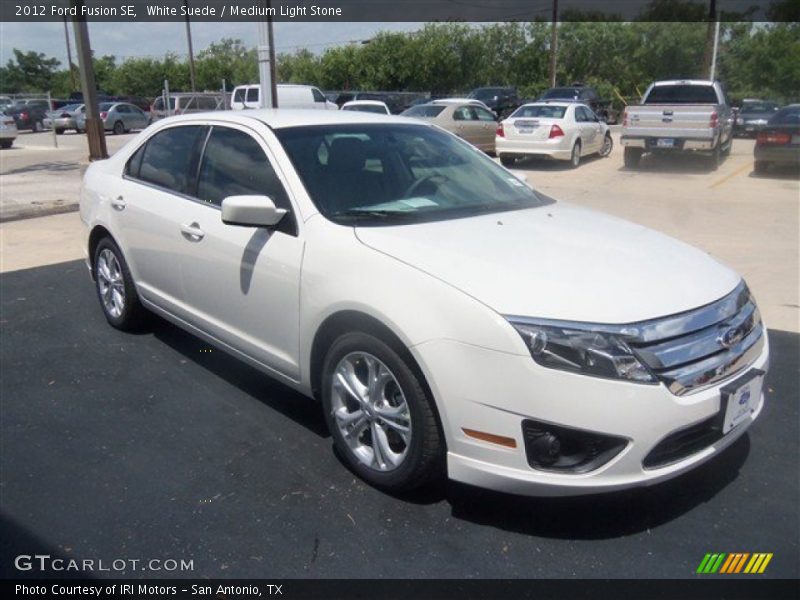 White Suede / Medium Light Stone 2012 Ford Fusion SE