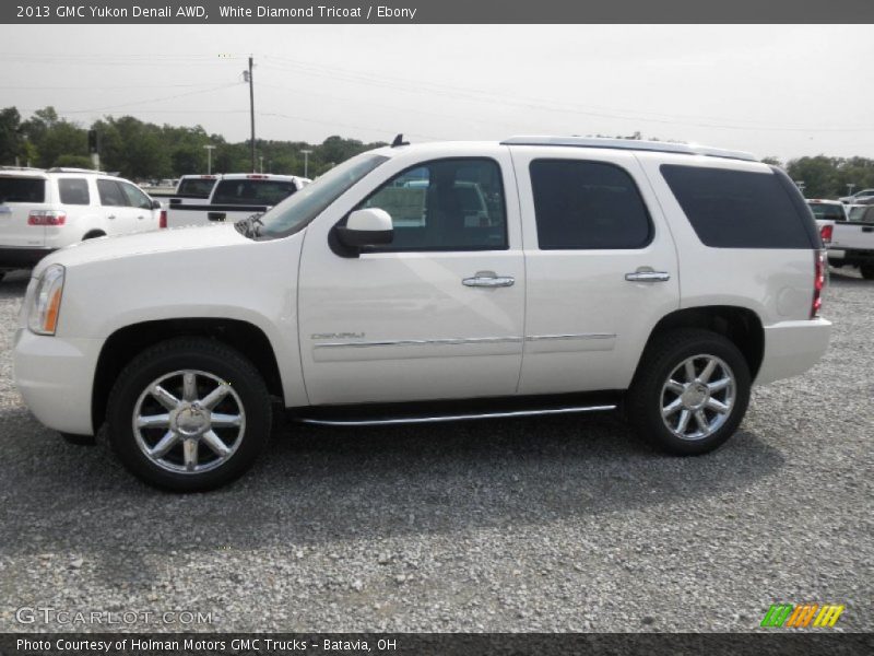 White Diamond Tricoat / Ebony 2013 GMC Yukon Denali AWD