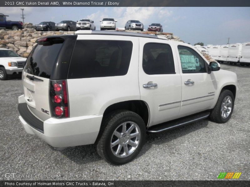 White Diamond Tricoat / Ebony 2013 GMC Yukon Denali AWD