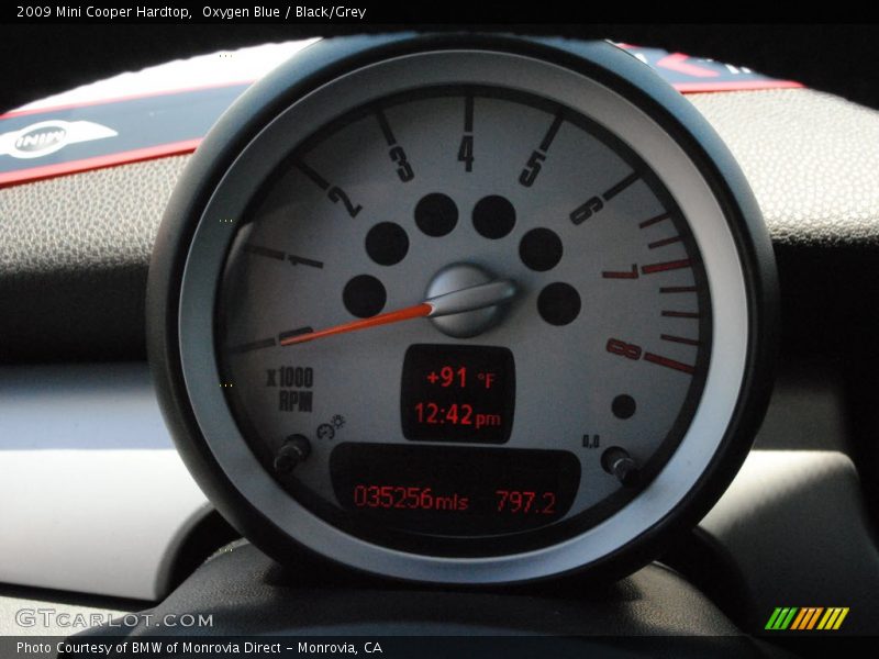 Oxygen Blue / Black/Grey 2009 Mini Cooper Hardtop