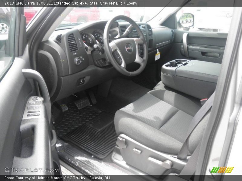 Steel Gray Metallic / Ebony 2013 GMC Sierra 1500 SLE Extended Cab 4x4