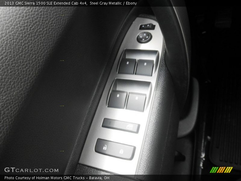 Steel Gray Metallic / Ebony 2013 GMC Sierra 1500 SLE Extended Cab 4x4