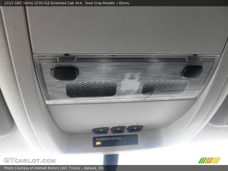 Steel Gray Metallic / Ebony 2013 GMC Sierra 1500 SLE Extended Cab 4x4