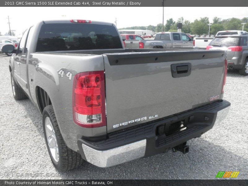 Steel Gray Metallic / Ebony 2013 GMC Sierra 1500 SLE Extended Cab 4x4