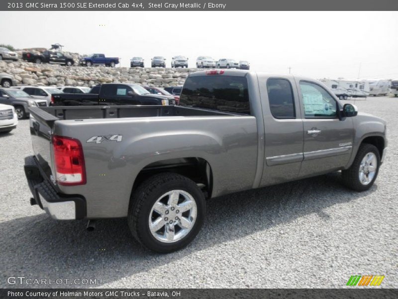Steel Gray Metallic / Ebony 2013 GMC Sierra 1500 SLE Extended Cab 4x4