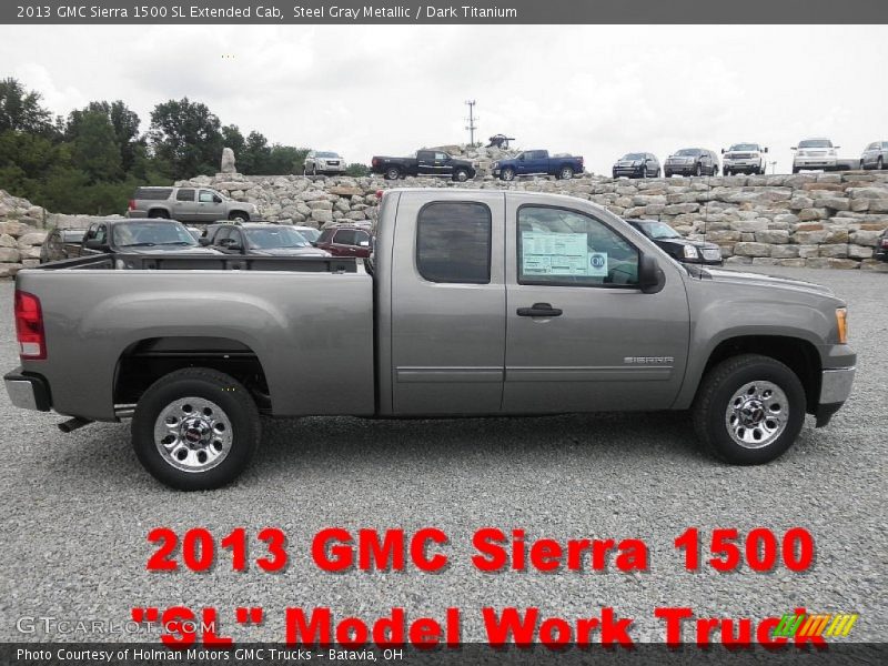 Steel Gray Metallic / Dark Titanium 2013 GMC Sierra 1500 SL Extended Cab