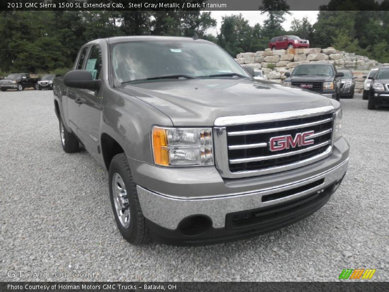 Steel Gray Metallic / Dark Titanium 2013 GMC Sierra 1500 SL Extended Cab