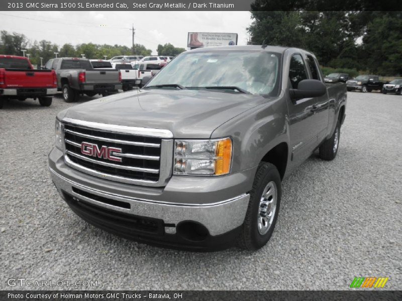 Steel Gray Metallic / Dark Titanium 2013 GMC Sierra 1500 SL Extended Cab