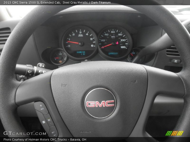 Steel Gray Metallic / Dark Titanium 2013 GMC Sierra 1500 SL Extended Cab