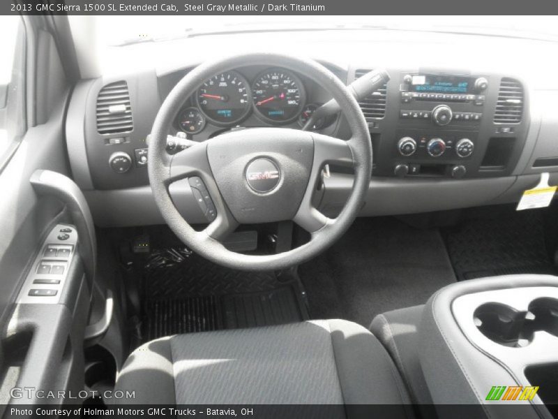 Steel Gray Metallic / Dark Titanium 2013 GMC Sierra 1500 SL Extended Cab