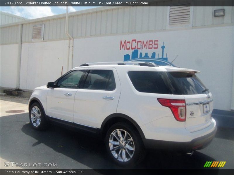 White Platinum Tri-Coat / Medium Light Stone 2012 Ford Explorer Limited EcoBoost