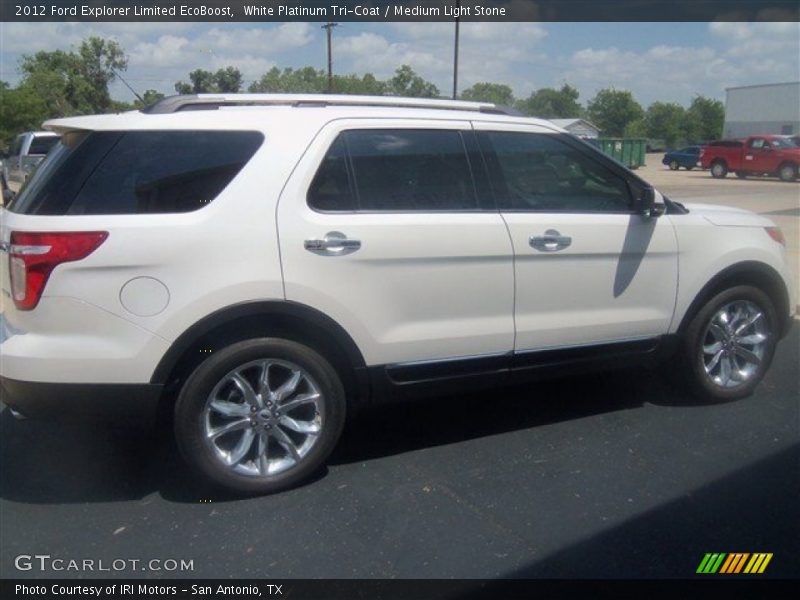 White Platinum Tri-Coat / Medium Light Stone 2012 Ford Explorer Limited EcoBoost