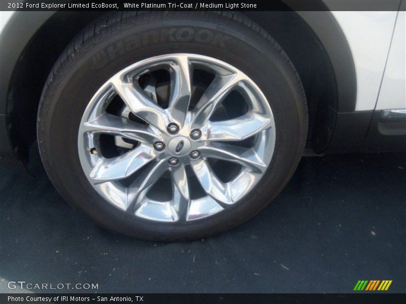 White Platinum Tri-Coat / Medium Light Stone 2012 Ford Explorer Limited EcoBoost